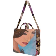 Flower Crown Square Shoulder Tote Bag