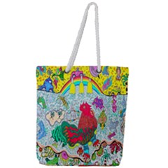 Supersonic Key West Gypsy Blast Full Print Rope Handle Tote (large) by chellerayartisans