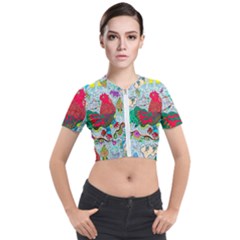 Supersonic Key West Gypsy Blast Short Sleeve Cropped Jacket by chellerayartisans