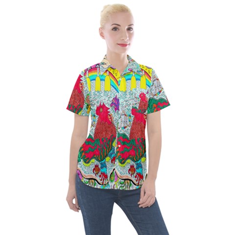 Supersonic Key West Gypsy Blast Women s Short Sleeve Pocket Shirt by chellerayartisans