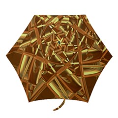 Gold Background Mini Folding Umbrellas