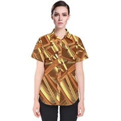 Gold Background Women s Short Sleeve Shirt