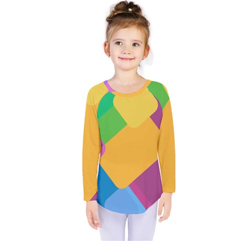 Geometry Nothing Color Kids  Long Sleeve Tee by Mariart