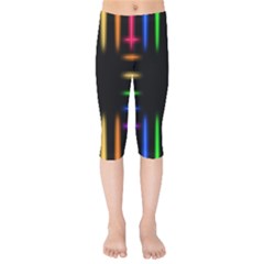 Neon Light Abstract Pattern Kids  Capri Leggings 