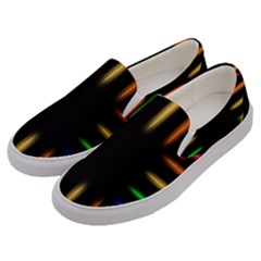 Neon Light Abstract Pattern Men s Canvas Slip Ons by Mariart