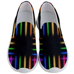 Neon Light Abstract Pattern Men s Lightweight Slip Ons