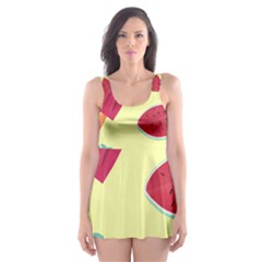 Watermelon Leaves Strawberry Skater Dress Swimsuit