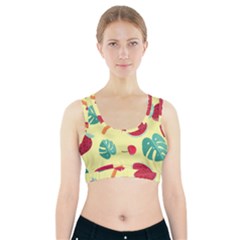 Watermelon Leaves Strawberry Sports Bra With Pocket by HermanTelo