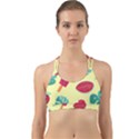 Watermelon Leaves Strawberry Back Web Sports Bra View1