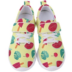 Watermelon Leaves Strawberry Women s Velcro Strap Shoes by HermanTelo