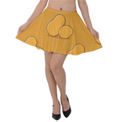 Fresh Potato Root Velvet Skater Skirt by HermanTelo