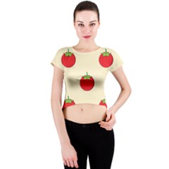 Fresh Tomato Crew Neck Crop Top by HermanTelo