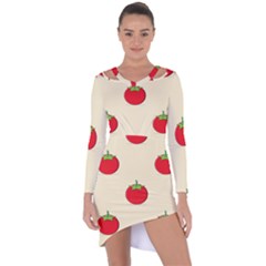 Fresh Tomato Asymmetric Cut-out Shift Dress