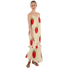 Fresh Tomato Cami Maxi Ruffle Chiffon Dress by HermanTelo