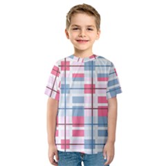 Fabric Textile Plaid Kids  Sport Mesh Tee