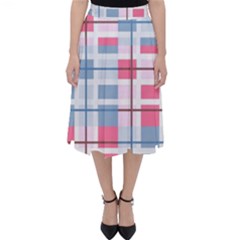 Fabric Textile Plaid Classic Midi Skirt
