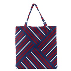 Geometric Background Stripes Grocery Tote Bag