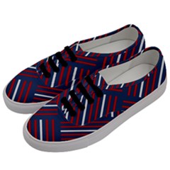 Geometric Background Stripes Men s Classic Low Top Sneakers by HermanTelo