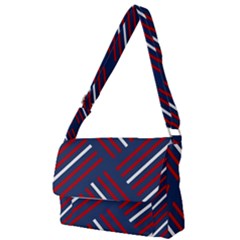 Geometric Background Stripes Full Print Messenger Bag