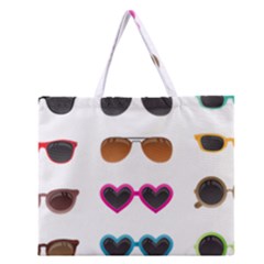 Eyeglasses Zipper Large Tote Bag