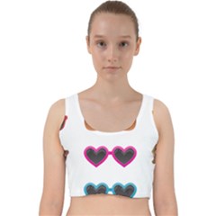 Eyeglasses Velvet Racer Back Crop Top