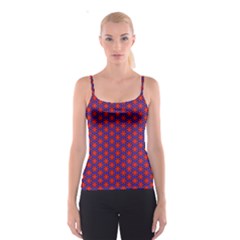 Blue Pattern Texture Spaghetti Strap Top by HermanTelo