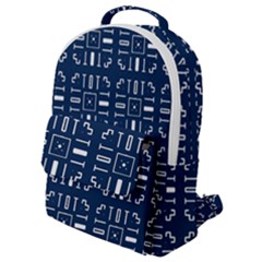 Background Blue Flap Pocket Backpack (small)