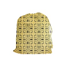 Background Yellow Drawstring Pouch (large) by HermanTelo