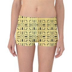 Background Yellow Reversible Boyleg Bikini Bottoms