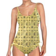 Background Yellow Tankini Set