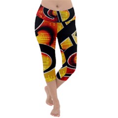 Clef Music Lines Notenblatt Lightweight Velour Capri Yoga Leggings