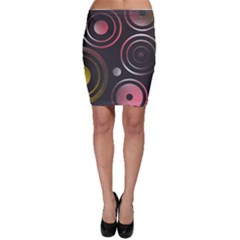 Circles Yellow Space Bodycon Skirt by HermanTelo