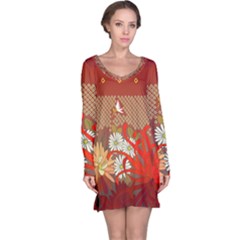 Abstract Flower Long Sleeve Nightdress by HermanTelo