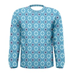 Blue Pattern Men s Long Sleeve Tee by HermanTelo