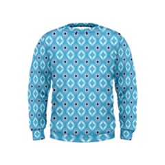 Blue Pattern Kids  Sweatshirt