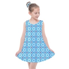 Blue Pattern Kids  Summer Dress