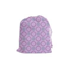 Circumference Point Pink Drawstring Pouch (medium)
