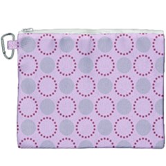 Circumference Point Pink Canvas Cosmetic Bag (xxxl)