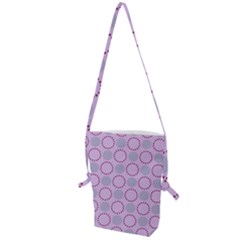 Circumference Point Pink Folding Shoulder Bag