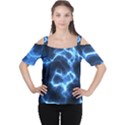 Electricity Blue Brightness Cutout Shoulder Tee View1