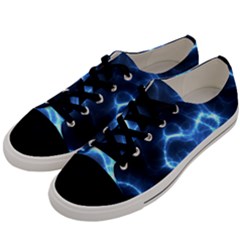 Electricity Blue Brightness Men s Low Top Canvas Sneakers