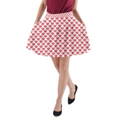 Red Diamond A-line Pocket Skirt