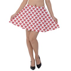 Red Diamond Velvet Skater Skirt by HermanTelo