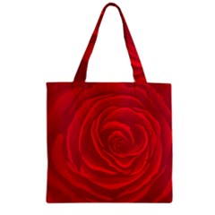 Roses Red Love Zipper Grocery Tote Bag