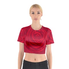 Roses Red Love Cotton Crop Top