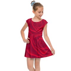 Roses Red Love Kids  Cap Sleeve Dress