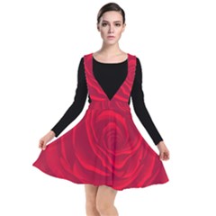 Roses Red Love Plunge Pinafore Dress