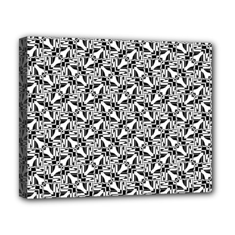 Ornamental Checkerboard Deluxe Canvas 20  X 16  (stretched) by HermanTelo