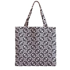 Ornamental Checkerboard Zipper Grocery Tote Bag