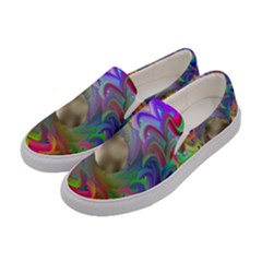 Rainbow Plasma Neon Women s Canvas Slip Ons by HermanTelo